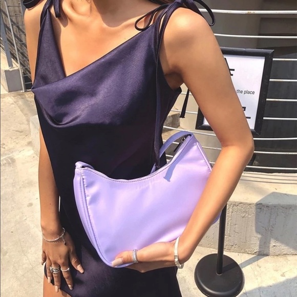 Lilac Hobo Purse Small Bag Fashion Trendy - Picture 3 of 16